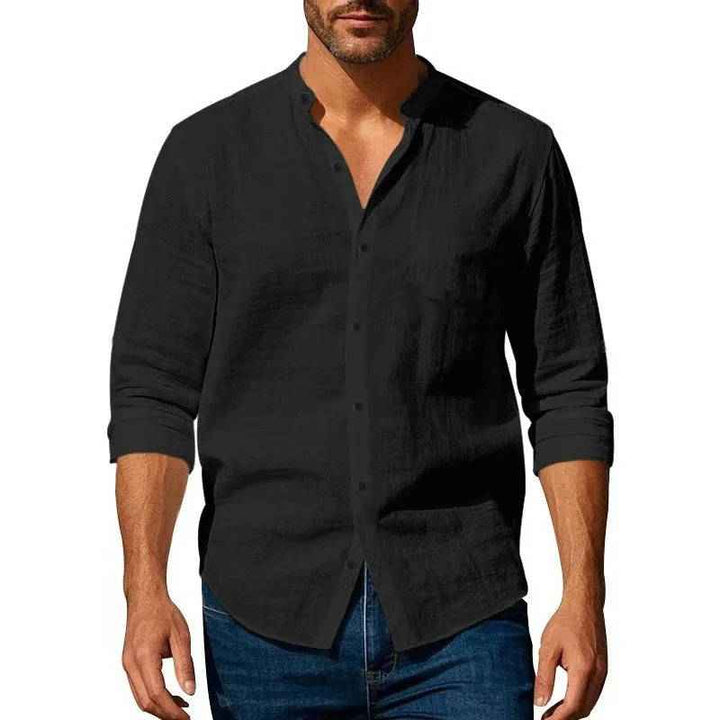 James | Men's Casual Long Sleeve Linen Shirt