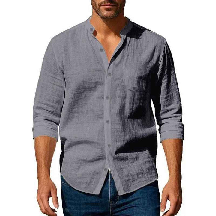 James | Men's Casual Long Sleeve Linen Shirt