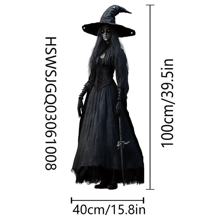 Halloween hängende Dekoration „Totenkopfbraut“ - wetterbeständiger Stoff, Haken inklusive