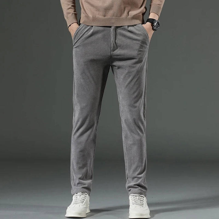 Men's Stylish Corduroy Trousers for Comfortable Everyday Wear Gray