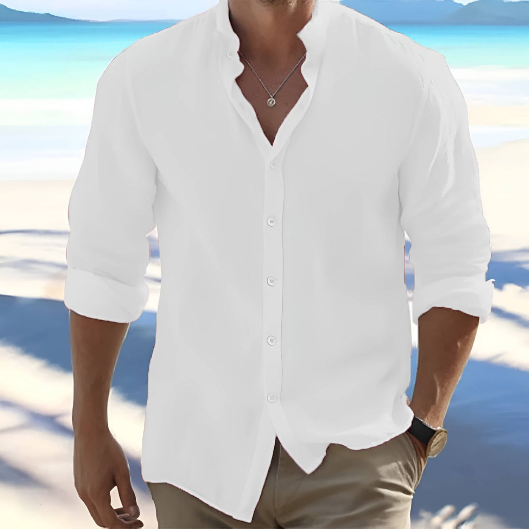 Andrew | Chemise d'été légère en coton à manches longues pour homme