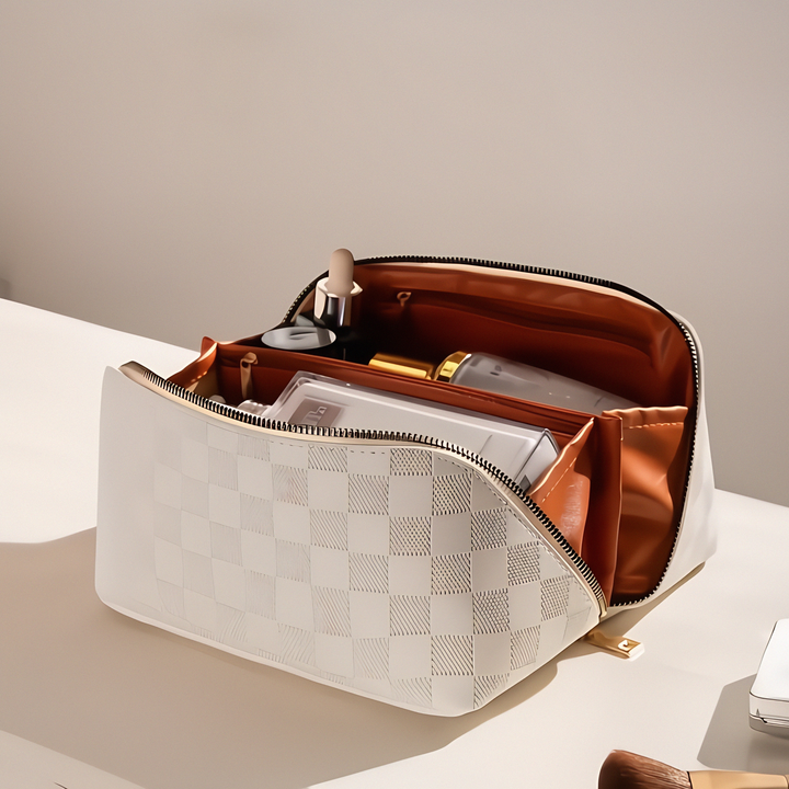 Chic Makeup Organizer Bag White