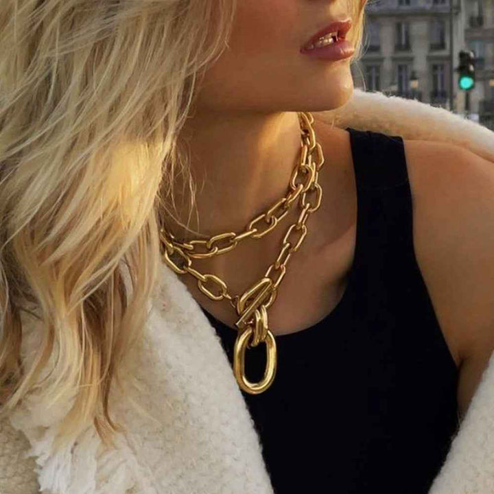 Stylish Chain Reaction Necklace for Effortless Elegance