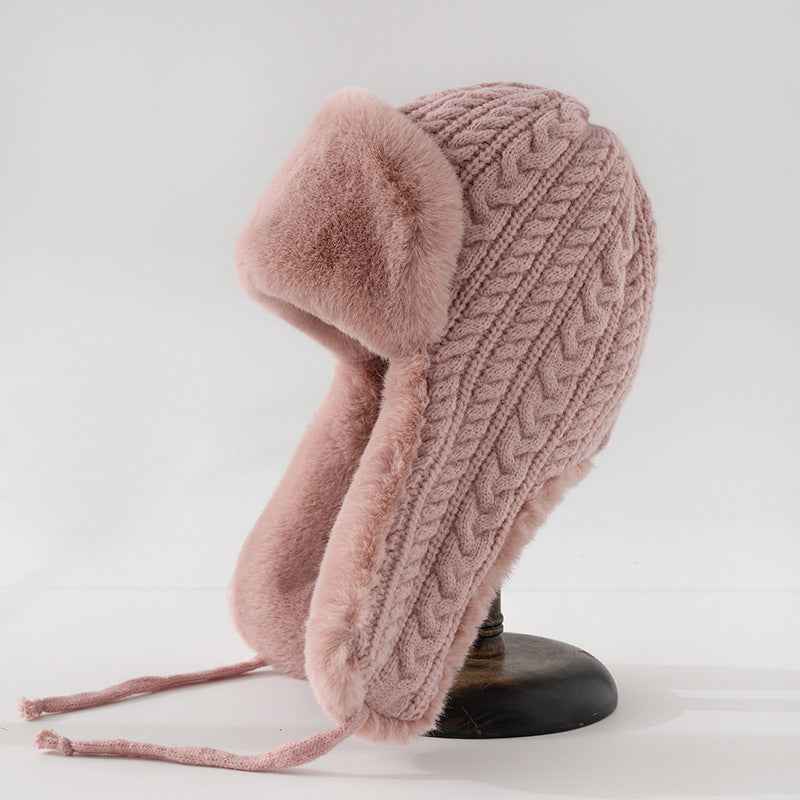 Cozy Polar Plush Trapper Hat for Ultimate Warmth Pink