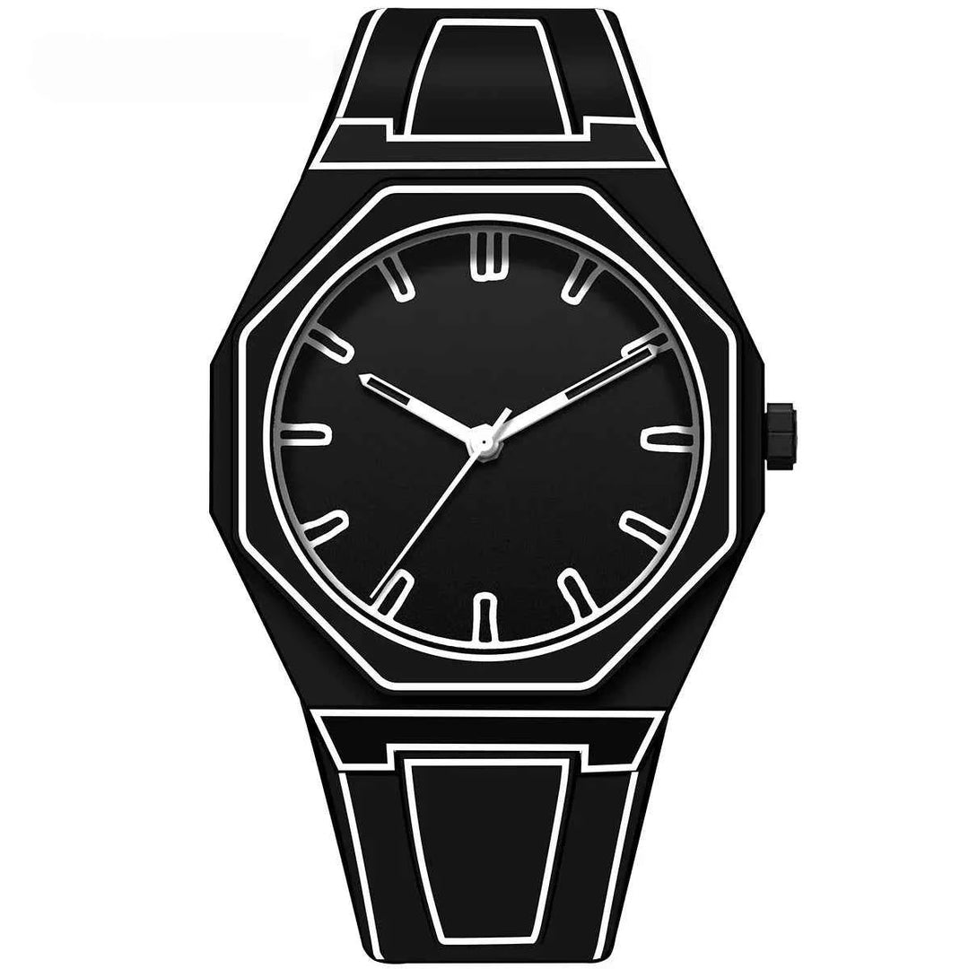 Stylish Arc Outline Watch for Modern Elegance Black