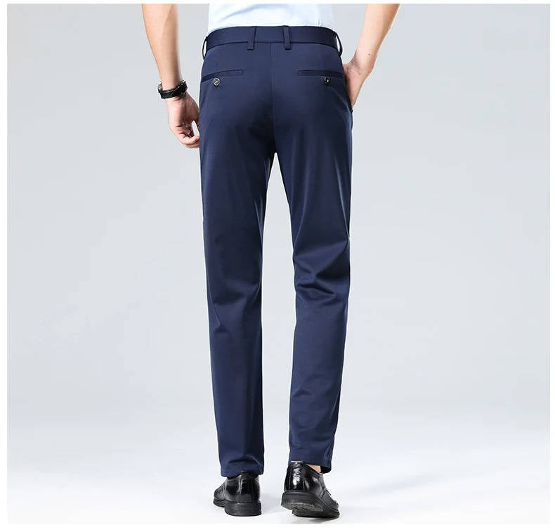 Men's Slim Fit Lightweight Stretch Dress Trousers