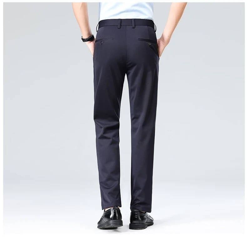 Men's Slim Fit Lightweight Stretch Dress Trousers