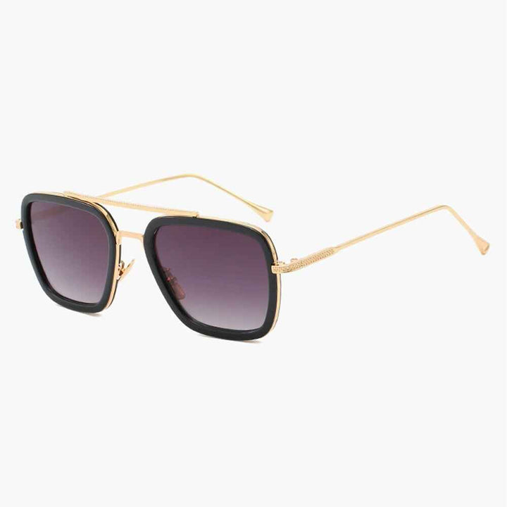 Stylish UV Protection Sunglasses Gold Gray Gradient