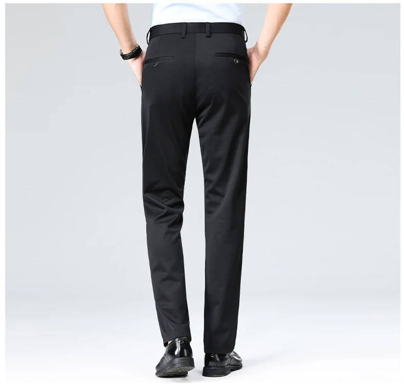 Men's Slim Fit Lightweight Stretch Dress Trousers