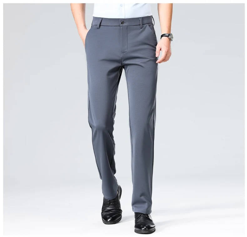 Men's Slim Fit Lightweight Stretch Dress Trousers