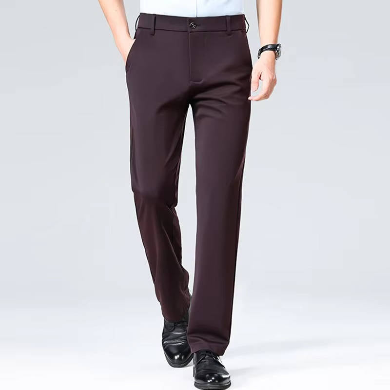 Men's Slim Fit Lightweight Stretch Dress Trousers
