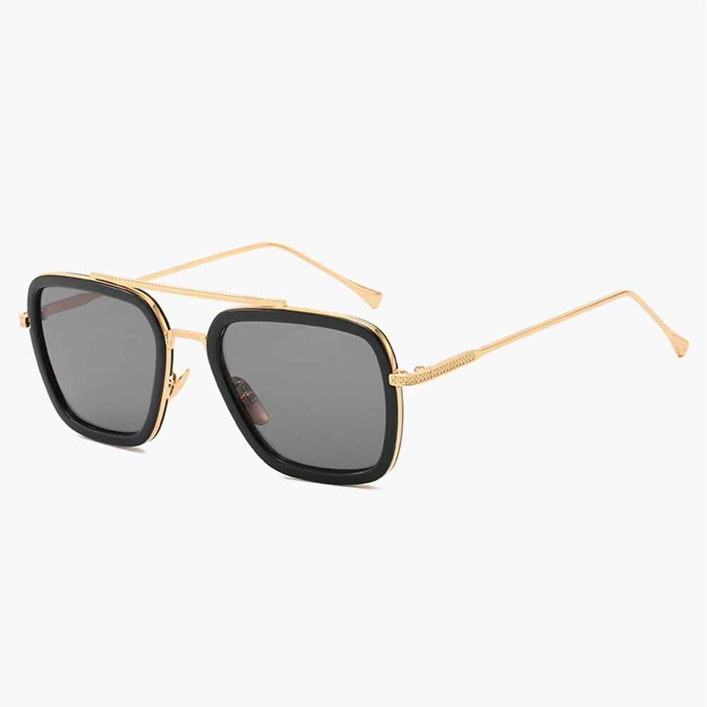 Stylish UV Protection Sunglasses Gold Black