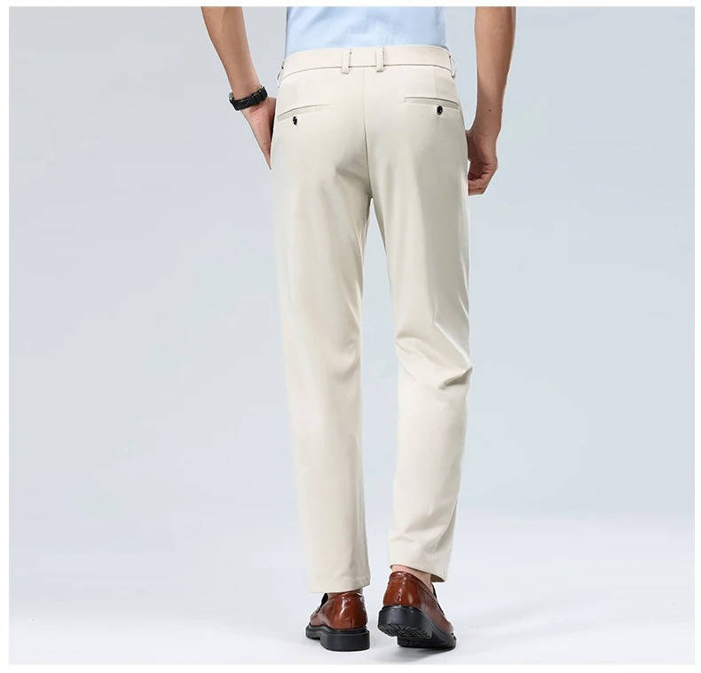 Men's Slim Fit Lightweight Stretch Dress Trousers