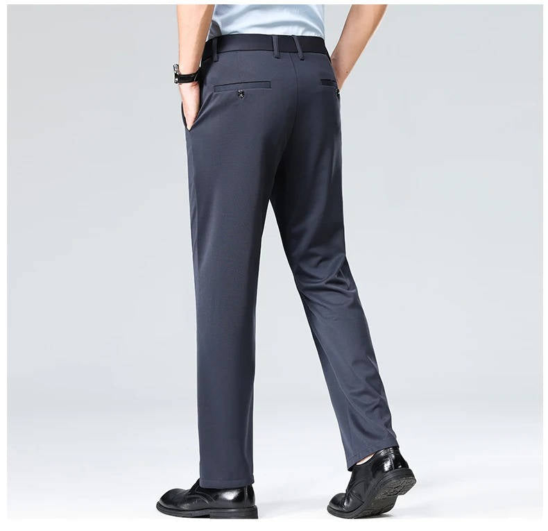 Men's Slim Fit Lightweight Stretch Dress Trousers