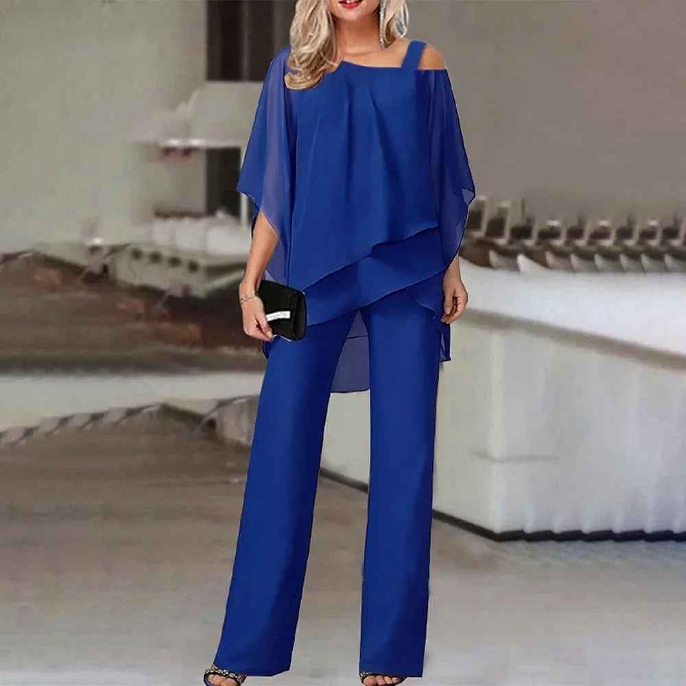 Chic Women's Two-Piece Summer Set Blue