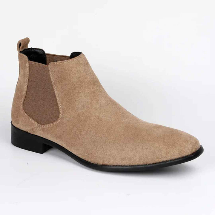 Men's Square Toe Slip-On Ankle Boots | Low Heel Style