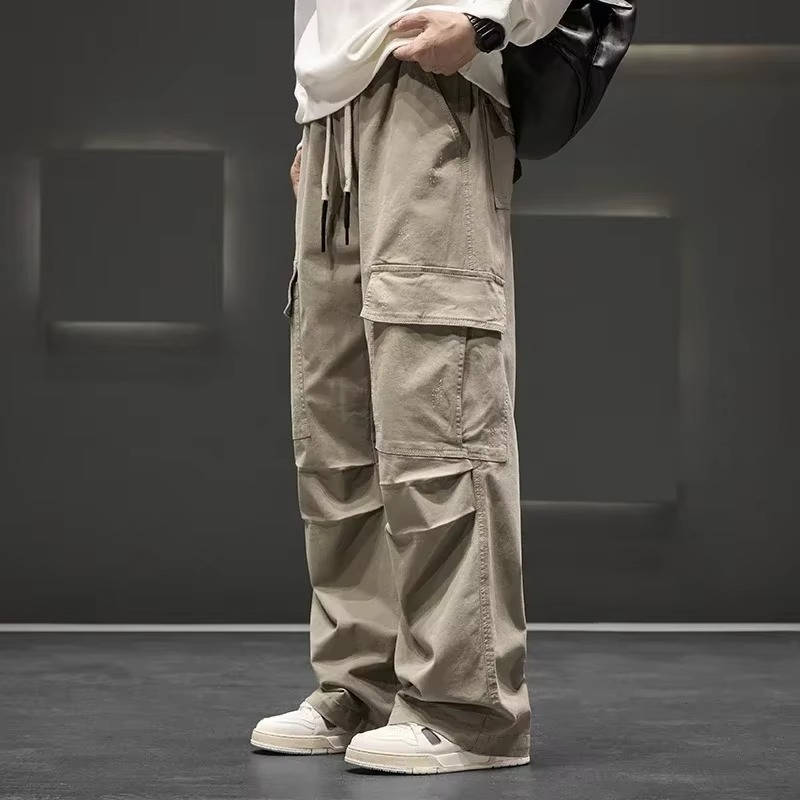 Men's Relaxed Fit Cargo Trousers Khaki
