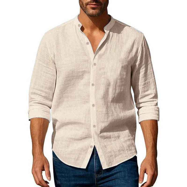 James | Men's Casual Long Sleeve Linen Shirt