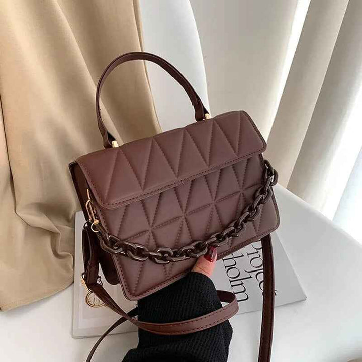Elegant Vienna-Inspired Handbag Dark Brown