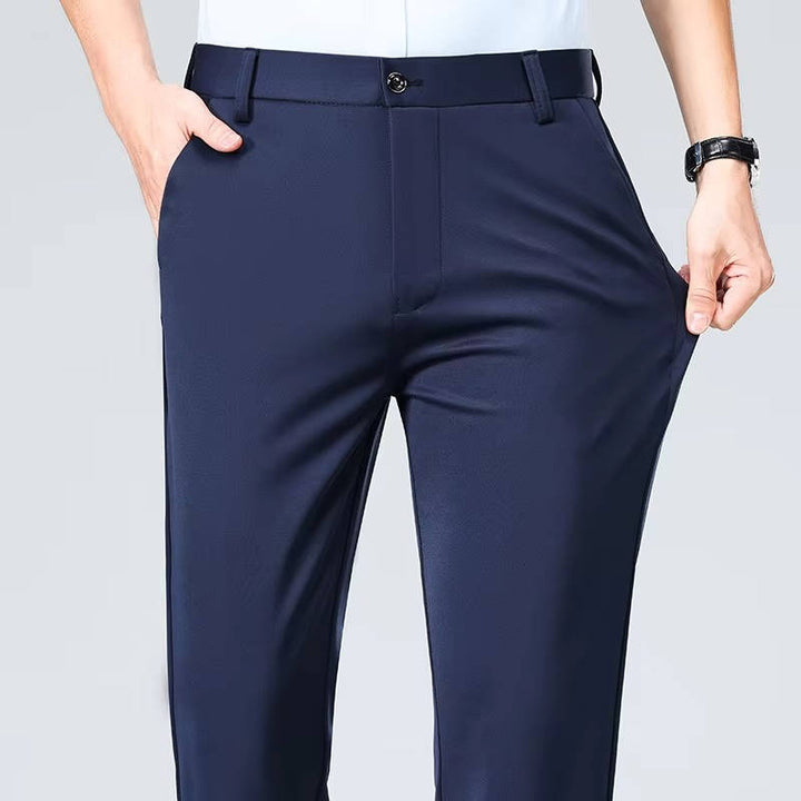 Men's Slim Fit Lightweight Stretch Dress Trousers Royal blue
