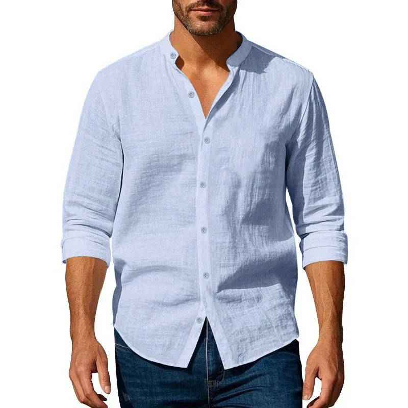 James | Men's Casual Long Sleeve Linen Shirt