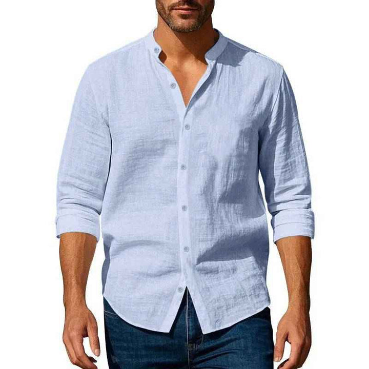 James | Men's Casual Long Sleeve Linen Shirt