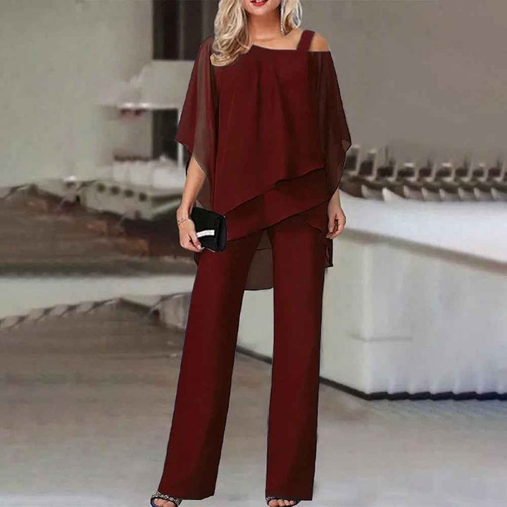 Chic Women's Two-Piece Summer Set Red