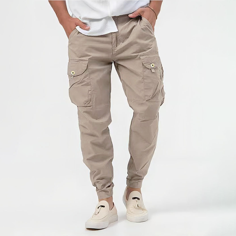 Men's Cargo Jogger Pants - Stylish and Comfortable Beige