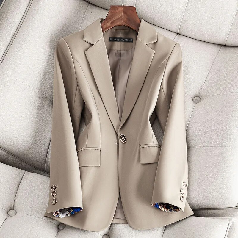 Women's Stylish Blazer for Effortless Elegance Beige