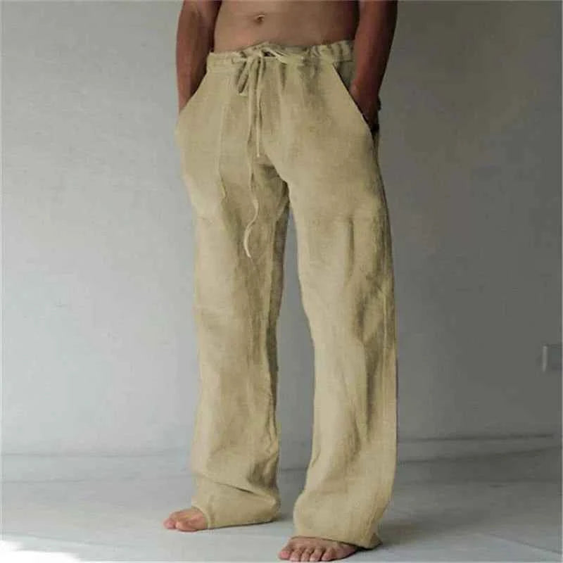 Men's Comfortable Baggy Pants - Stylish and Versatile Khaki