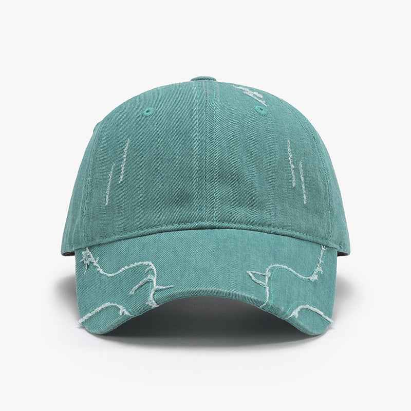 Men's Baseball Street Face-looking Small Peaked Cap 24A141 Lake Blue Adjustable