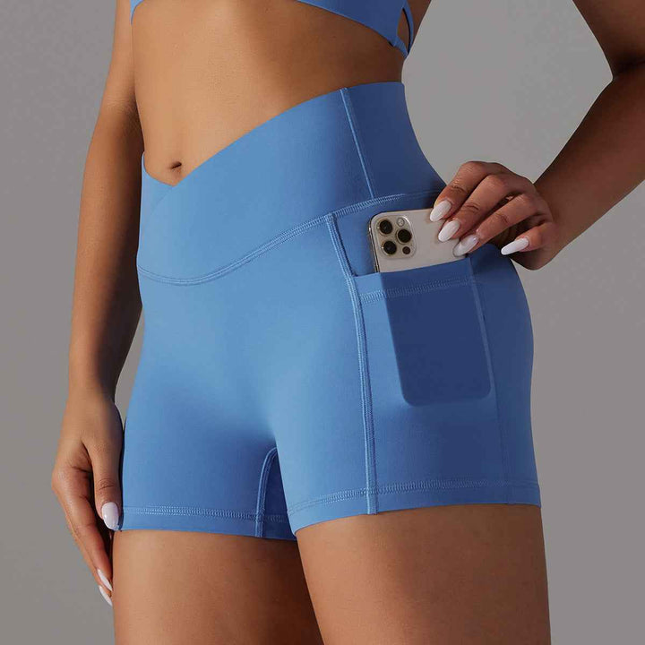 Women's Yoga Shorts with Phone Pocket for Fitness and Sports