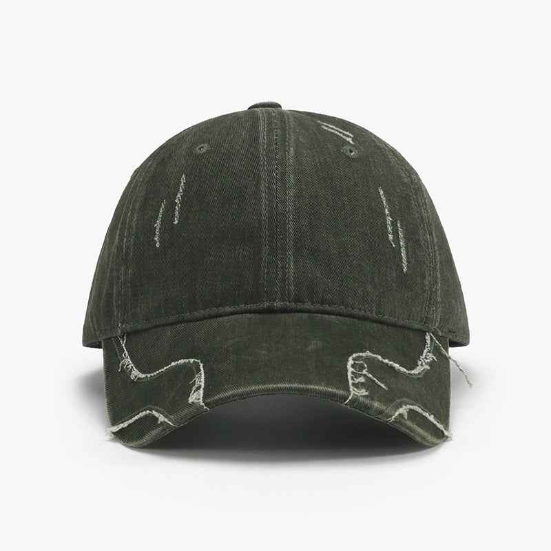 Men's Baseball Street Face-looking Small Peaked Cap 24A141 Dark Green Adjustable