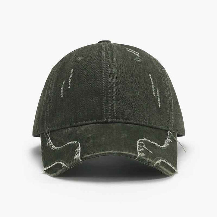 Men's Baseball Street Face-looking Small Peaked Cap 24A141 Dark Green Adjustable