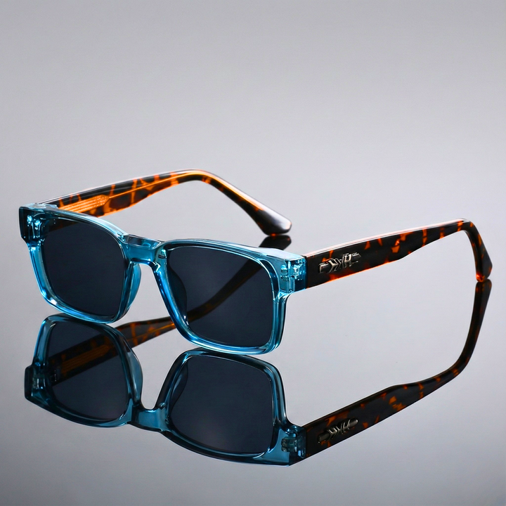 Men's Stylish Sol Sunglasses - Trendy UV Protection Blue Tortoise (Most Popular)