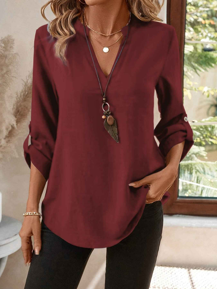 Women's Refined V-Neck Blouse