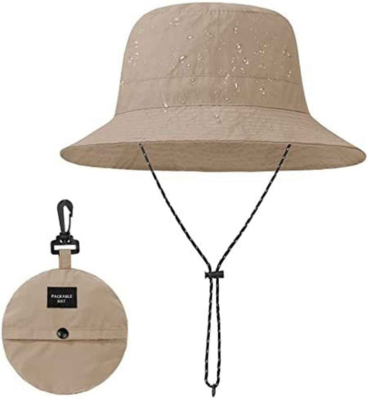 Foldable Fisherman Hat Summer Quick-drying Waterproof Outdoor Cycling Fishing Sunhat Women Men Khaki Adjustable