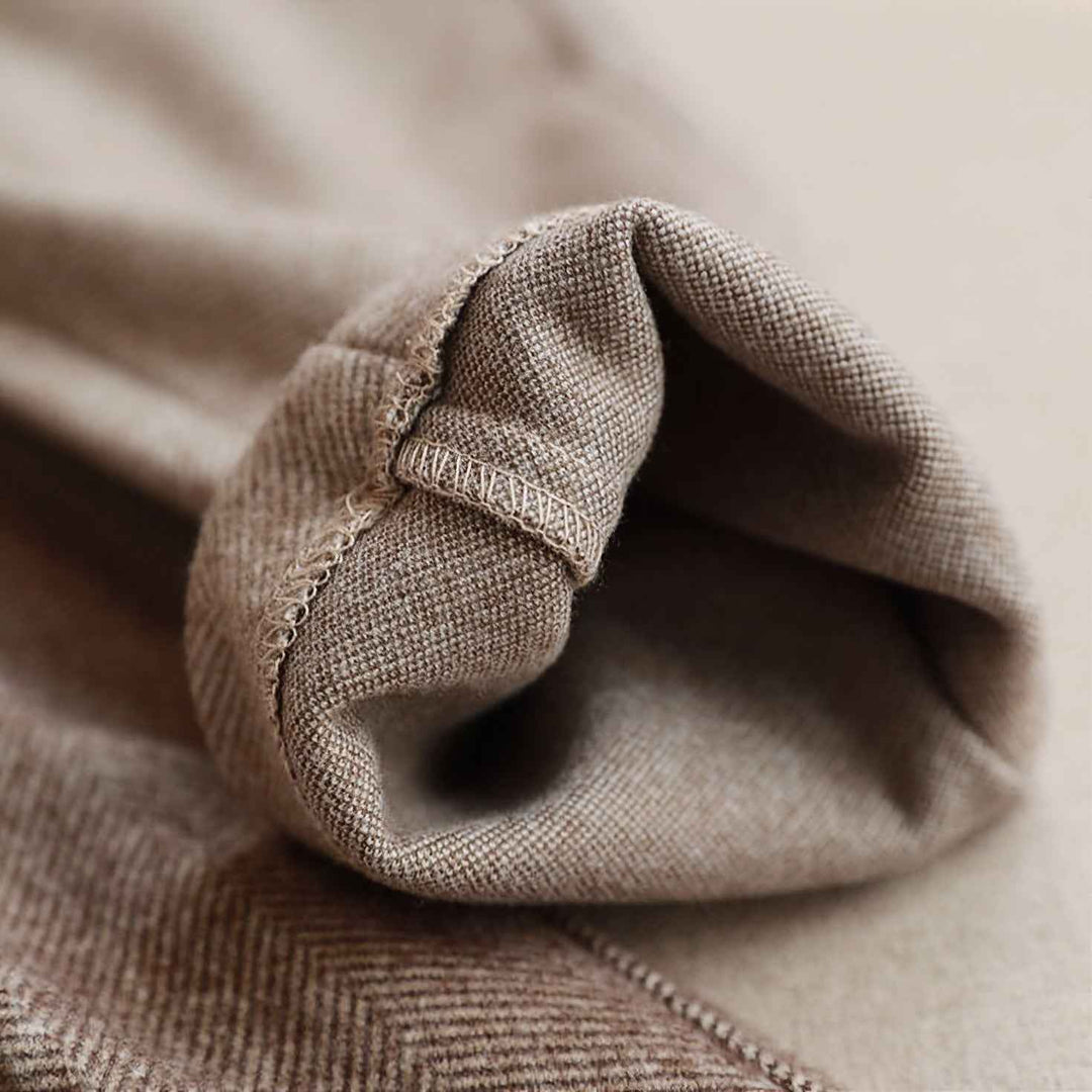 Men's Tailored Pure Wool Trousers - Elegant Style