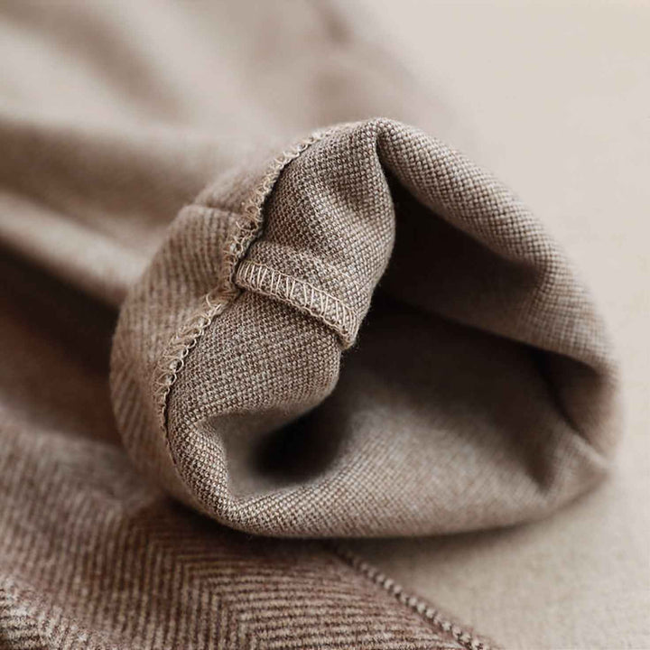 Men's Tailored Pure Wool Trousers - Elegant Style