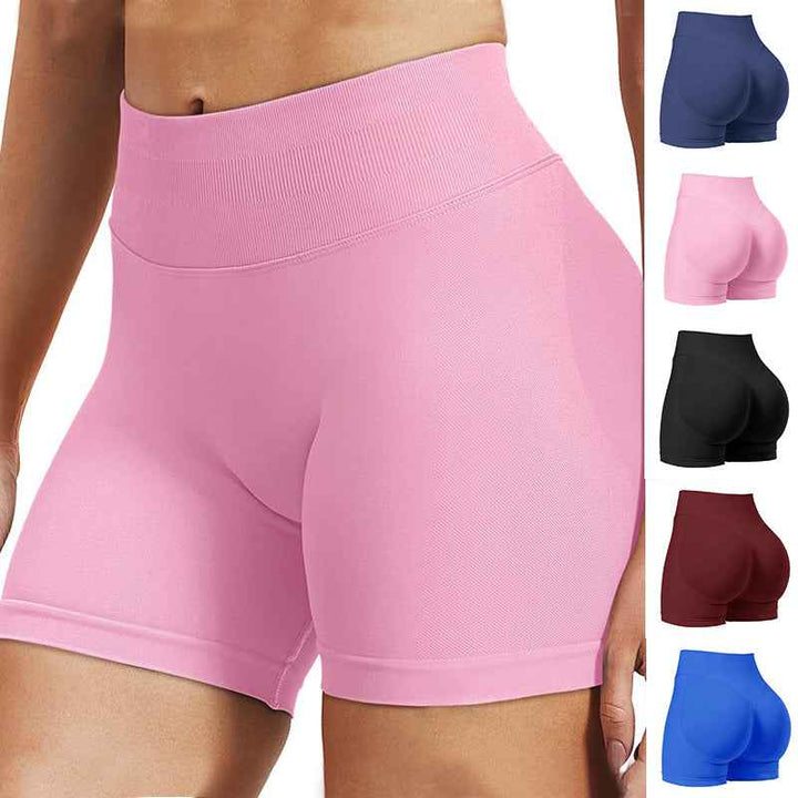 Women's High Waist Seamless Yoga Shorts for Sports and Fitness