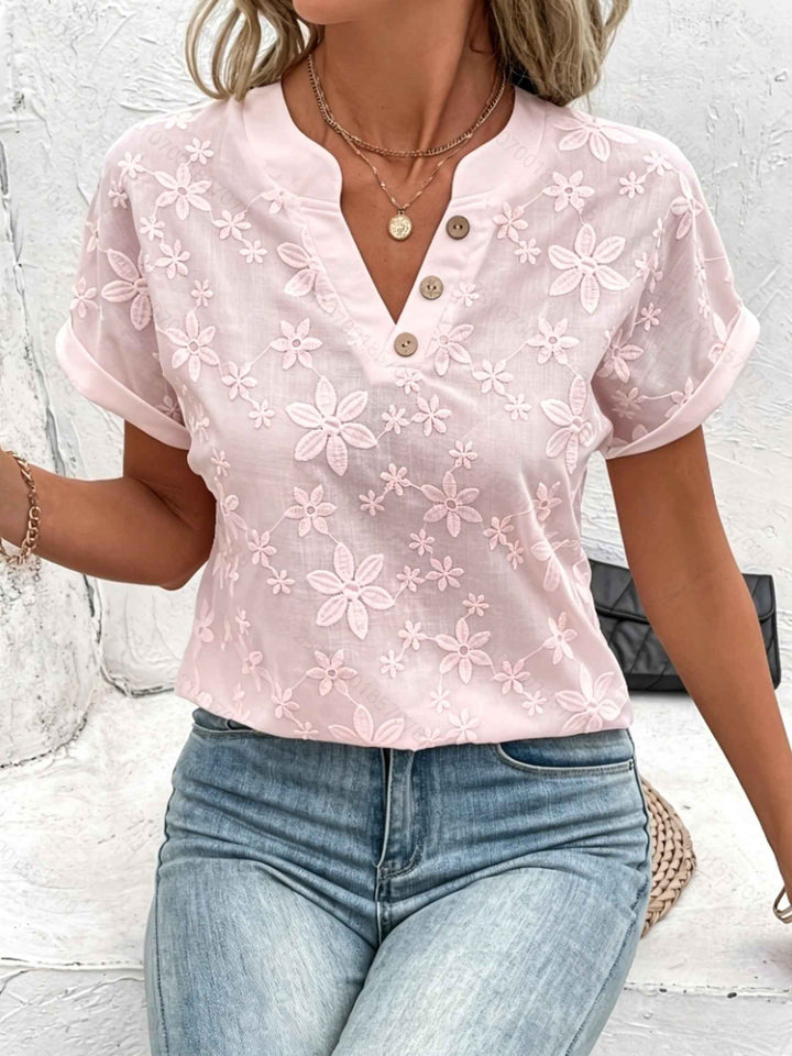 Women's Floral V-Neck Blouse