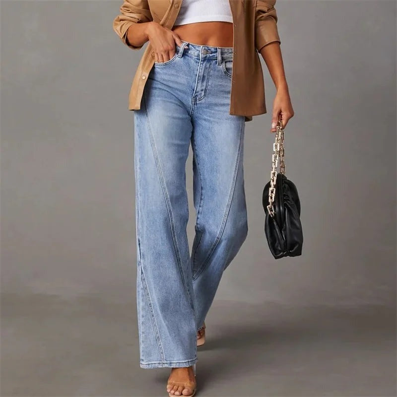 Eevi | Women's Wide Leg Denim Pants – Comfortable Fit