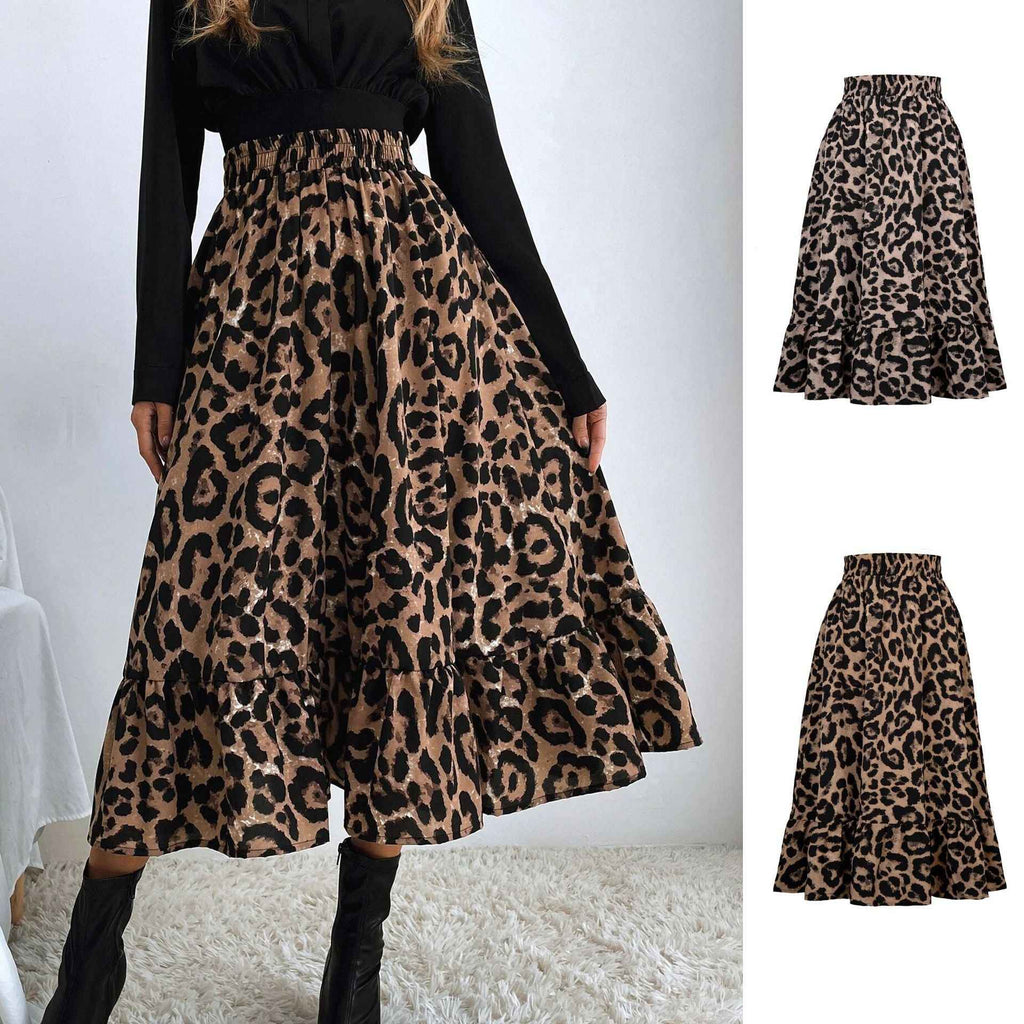 Womens Leopard Print Skirt