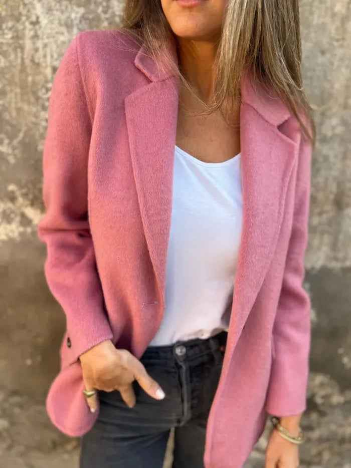 Women's Winter Blazer - Stylish & Warm Outerwear Lilac