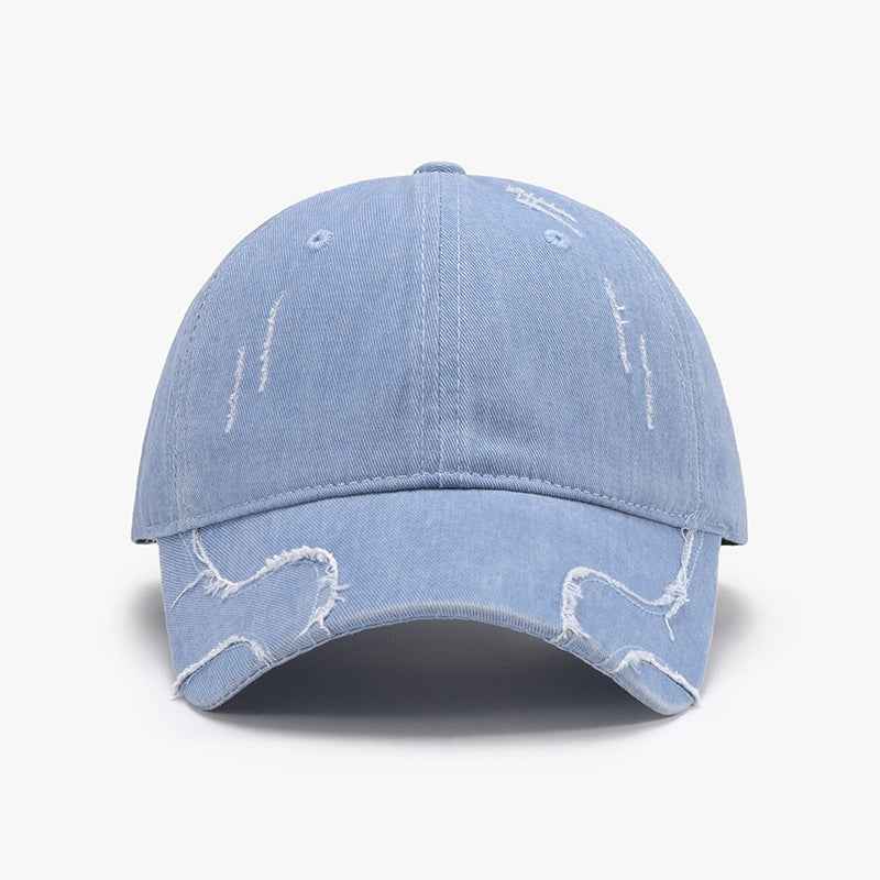 Men's Baseball Street Face-looking Small Peaked Cap 24 A141 Gray Blue Adjustable