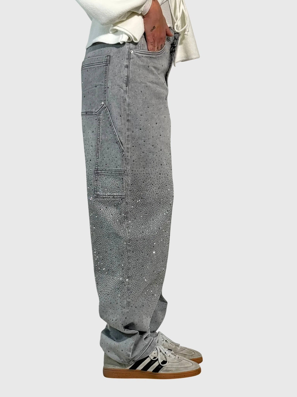 Women's Sparkle Diamond Denim Pants