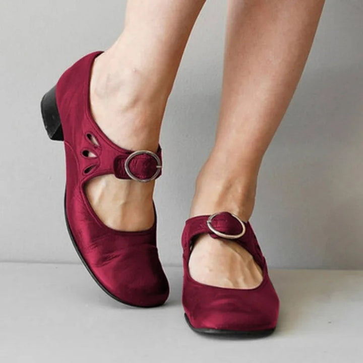 Denisa | Women's Orthopaedic Leather Sandals– Comfortable & Stylish Chestnut Red