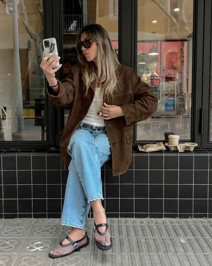 Women's Suede Blazer - Stylish and Versatile Outerwear