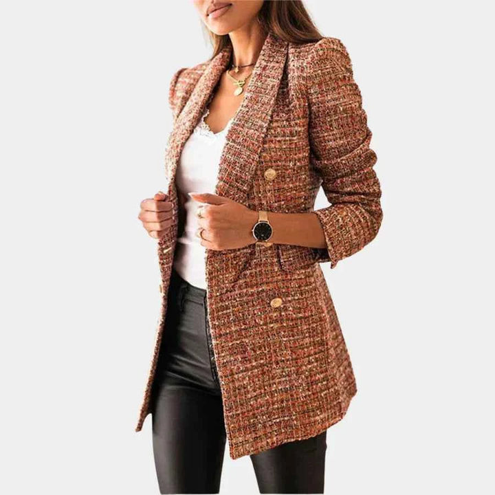 Elegant Women's Blazer - Stylish and Versatile Outerwear Brown