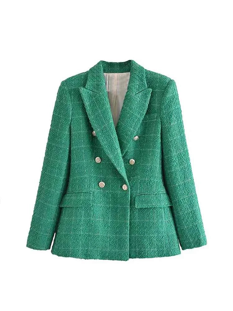 Women's Double-Breasted Blazer - Stylish and Chic